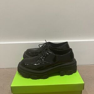 ASOS Black Patent Loafers 9